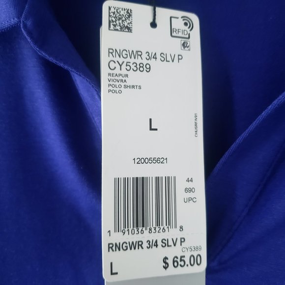 adidas Golf Rangewear 3/4 sleeves Polo Collar Shirt NWT, Women's Size Large - Picture 6 of 12